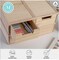 Weston Stackable Wooden Storage Boxes with Pullout Drawers, 3 Pack, Light Natural Paulownia Wood Storage Organisers